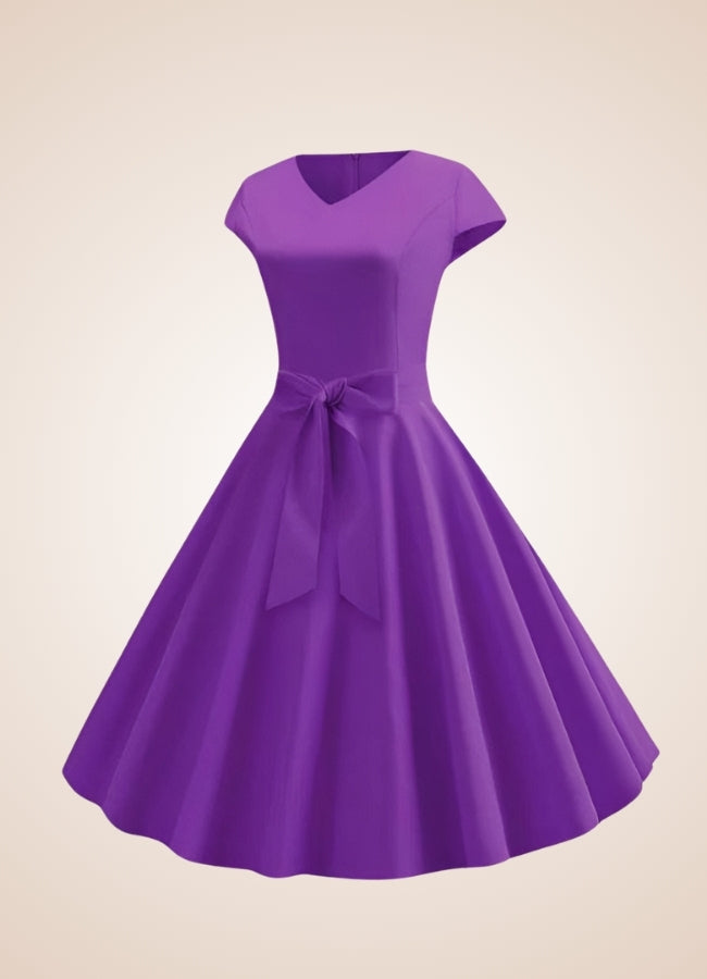 Violet Bowknot Summer Dress Purple / XL violet-bowknot-summer-dress-purple