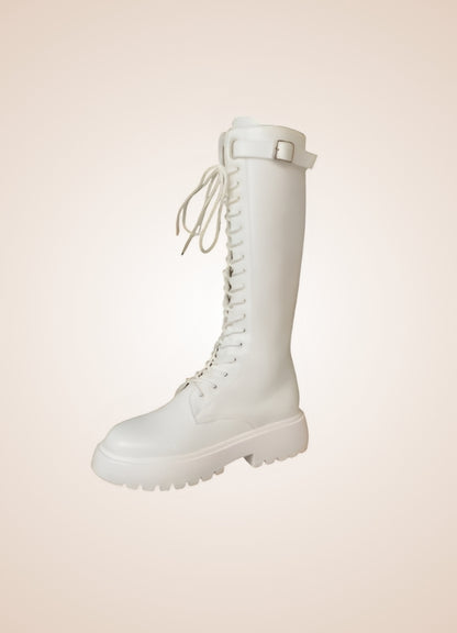 White Knee High Steampunk Boots White / 8.5 white-knee-high-steampunk-boots-white