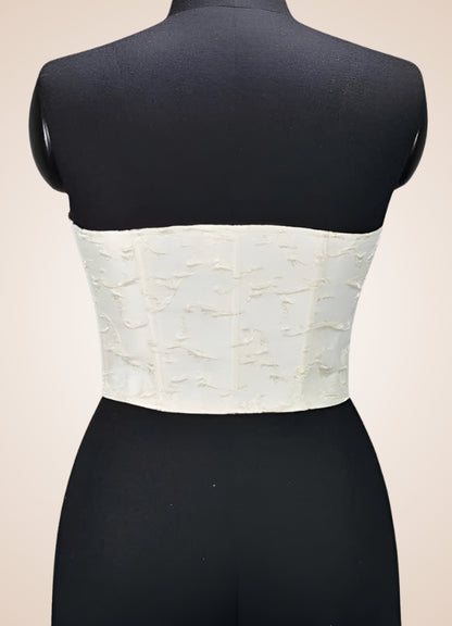 White Off Shoulder Steampunk Corset White / 2XS white-off-shoulder-steampunk-corset-white