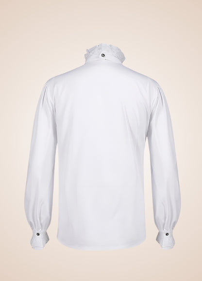 White Steampunk Flounce Tie Shirt White / XL white-steampunk-flounce-tie-shirt-white