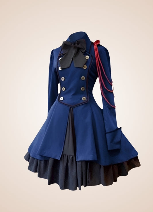 Woman Gothic Lolita Dress Blue / 4XL woman-gothic-lolita-dress-blue