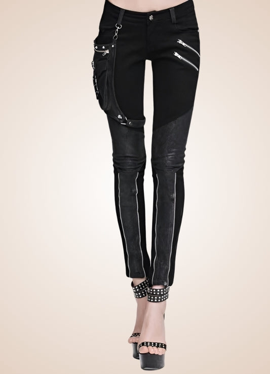 Woman Steampunk Style Pants Black / 2XL woman-steampunk-style-pants-black