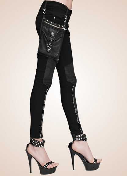 Woman Steampunk Style Pants Black / 2XL woman-steampunk-style-pants-black