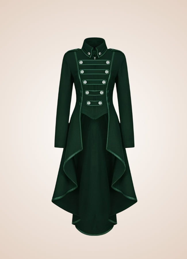 Woman's Gothic Tailcoat Green / 2XL womans-gothic-tailcoat-green