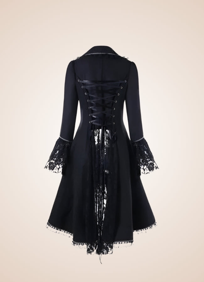 Women's Black Gothic Tailcoat Black / 2XL womens-black-gothic-tailcoat-black