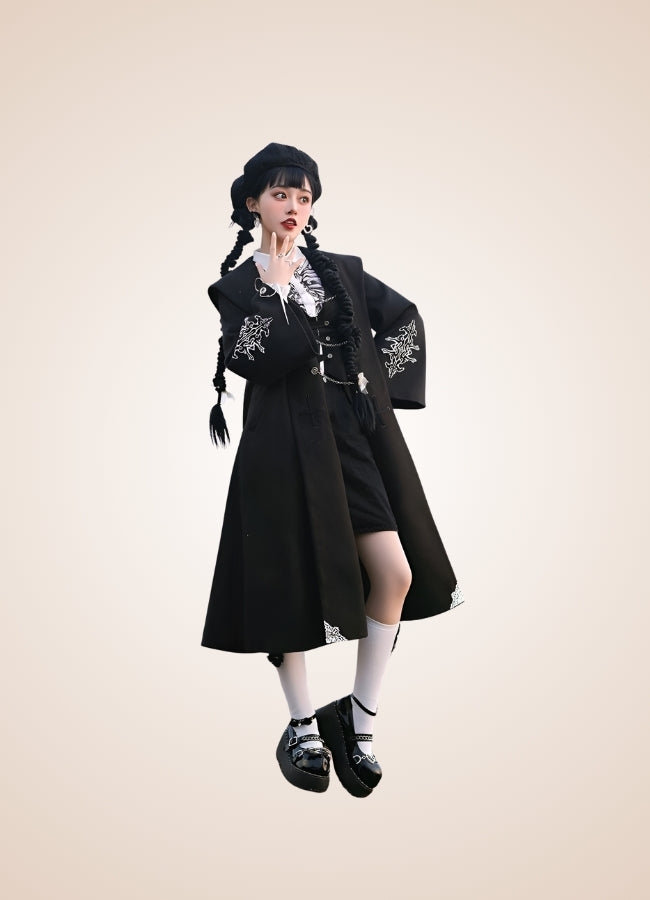 Women's Gothic Lolita Coat Black / M womens-gothic-lolita-coat-black