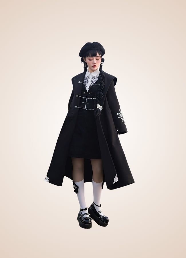 Women's Gothic Lolita Coat Black / M womens-gothic-lolita-coat-black