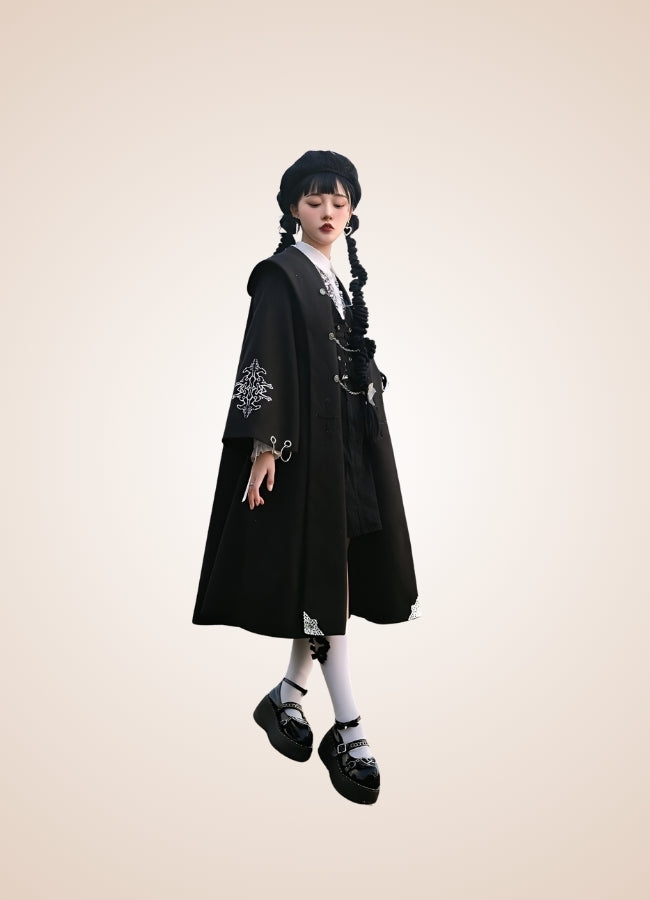 Women's Gothic Lolita Coat Black / M womens-gothic-lolita-coat-black