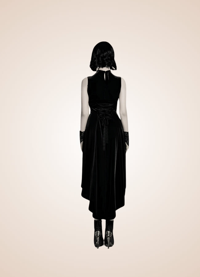 Women's Gothic Sleeveless Dress Black / XL-2XL womens-gothic-sleeveless-dress-black