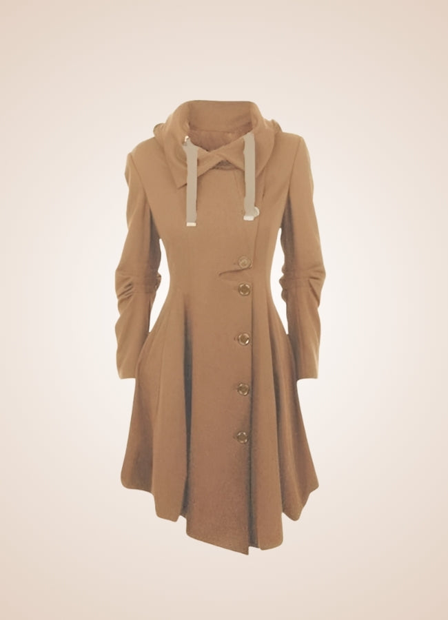 Women's Gothic Trench Coat Camel / 3XL womens-gothic-trench-coat-camel