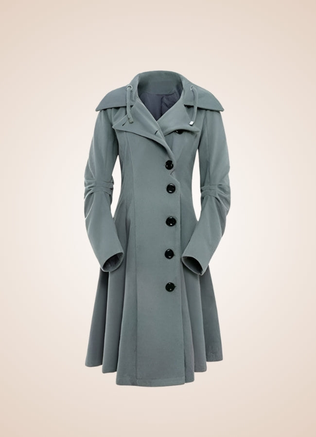 Women's Gothic Trench Coat Light Gray / 3XL womens-gothic-trench-coat-light-gray