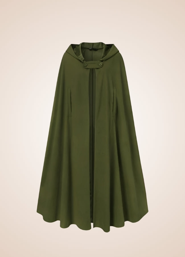 Women's Gothic Victorian Hooded Cape Green / L womens-gothic-victorian-hooded-cape-green