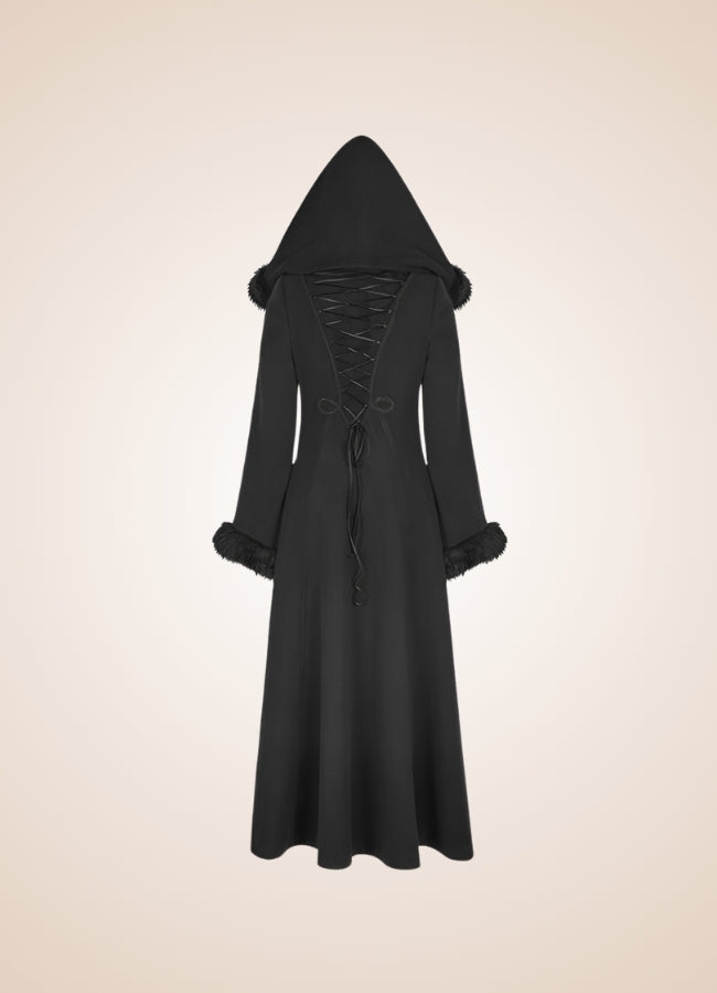 Women's Gothic Winter Hooded Coat Black / XL womens-gothic-winter-hooded-coat-black