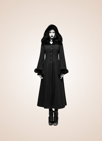 Women's Gothic Winter Hooded Coat Black / XL womens-gothic-winter-hooded-coat-black