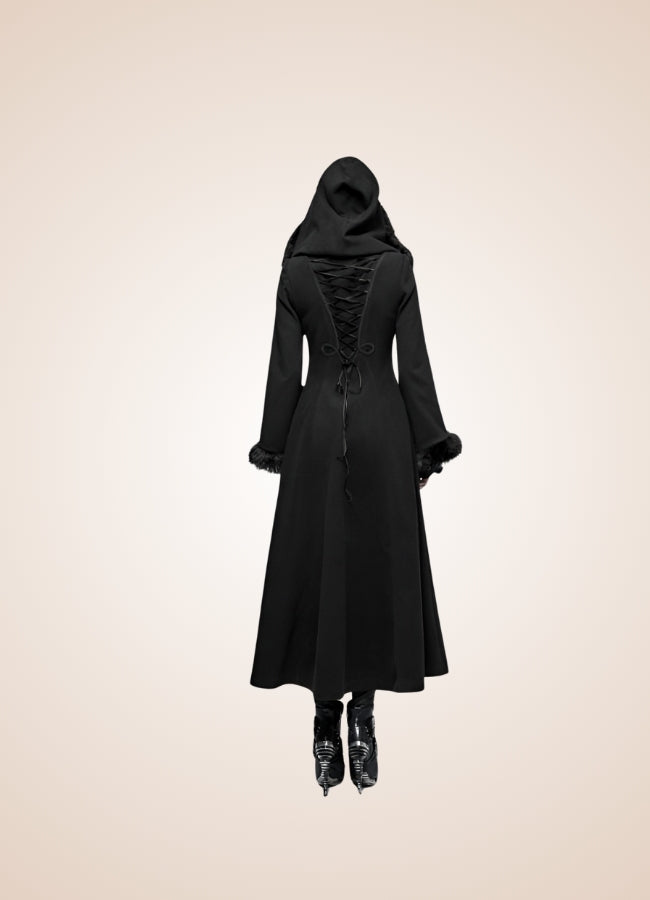 Women's Gothic Winter Hooded Coat Black / XL womens-gothic-winter-hooded-coat-black