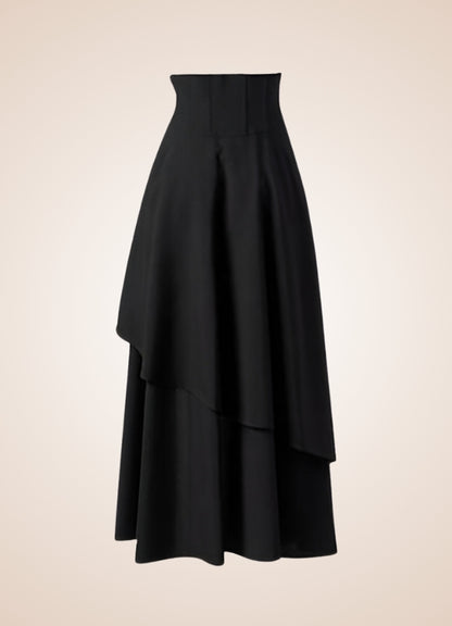 Women's Medieval Asymmetrical Steampunk Skirt Black / XL womens-medieval-asymmetrical-steampunk-skirt-black