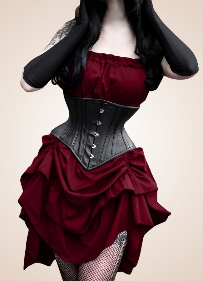 Women's Pirate Corset Dress Wine Red / XL womens-pirate-corset-dress-wine-red