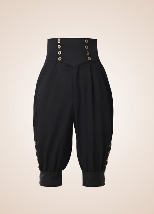 Women's Pirate Pants Black / L womens-pirate-pants-black