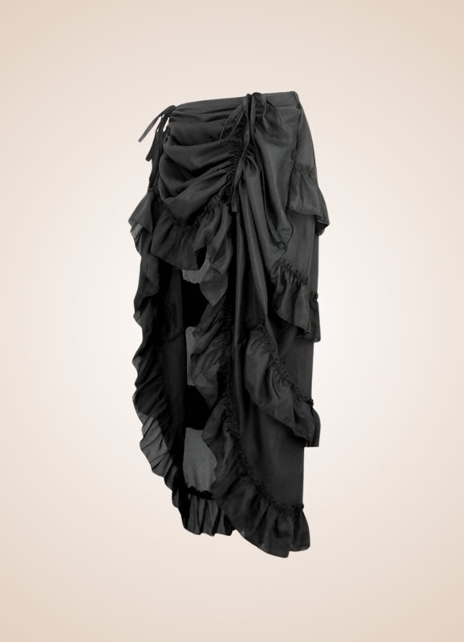 Women's Renaissance Layered Skirt Black / 5XL womens-renaissance-layered-skirt-black