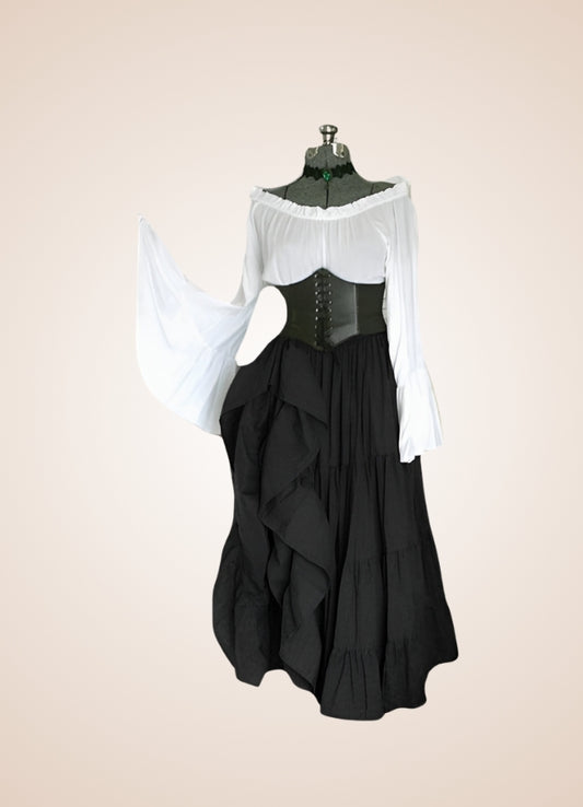 Women's Renaissance Medieval Steampunk Dress Black / 4XL womens-renaissance-medieval-steampunk-dress-black