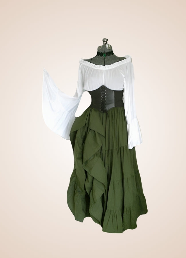 Women's Renaissance Medieval Steampunk Dress Green / 4XL womens-renaissance-medieval-steampunk-dress-green