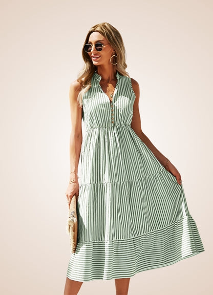 Women's Sleeveless Summer Dress Green / L womens-sleeveless-summer-dress-green