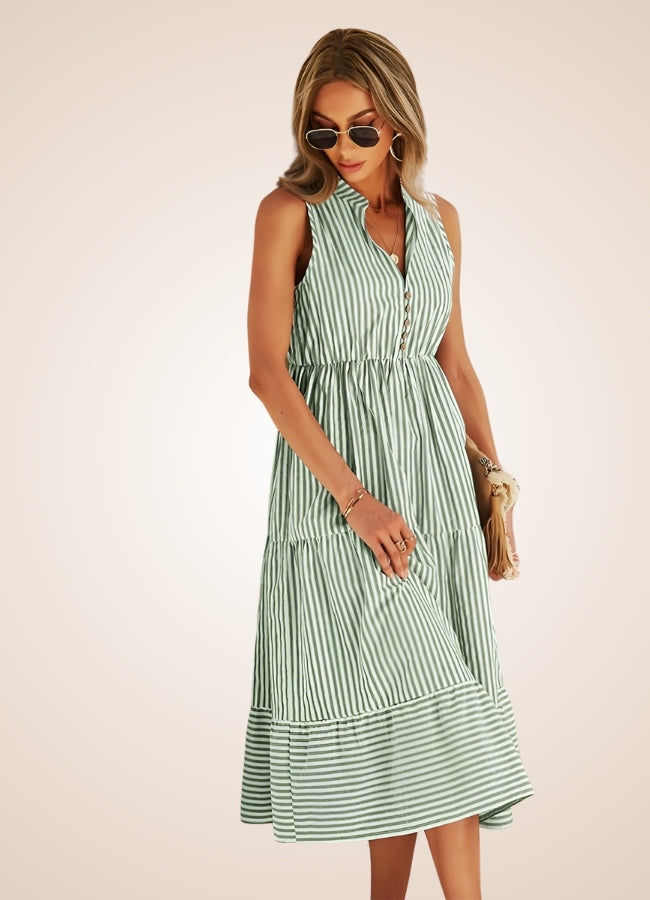 Women's Sleeveless Summer Dress Green / L womens-sleeveless-summer-dress-green