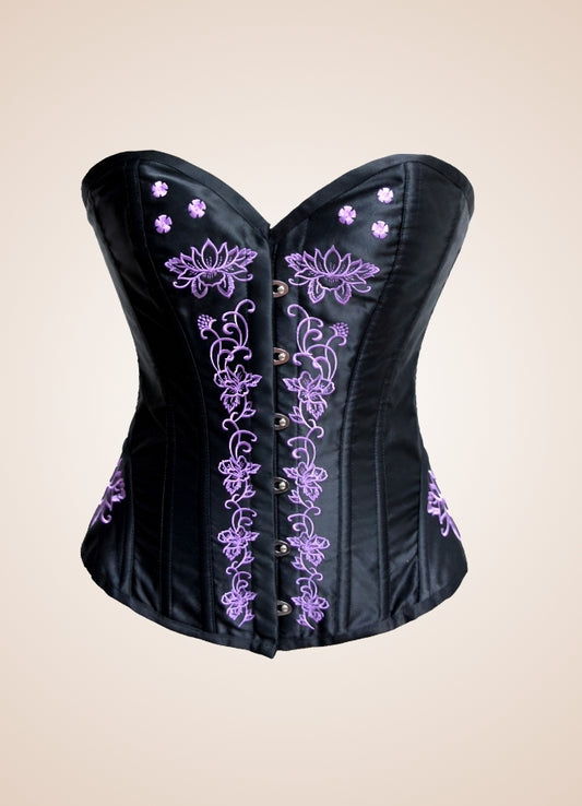 Women's Steampunk Black Corset Black / 4XL womens-steampunk-black-corset-black