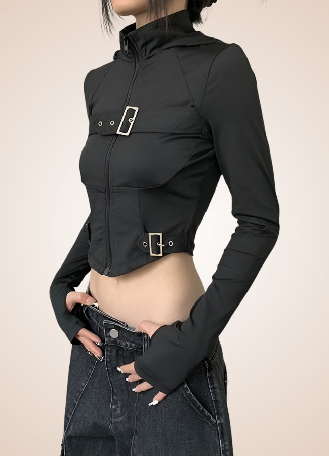 Women's Steampunk Jacket Black / L womens-steampunk-jacket-black