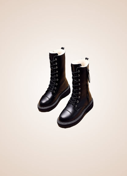 Women's Steampunk Leather Boots Black / 9.5 womens-steampunk-leather-boots-black