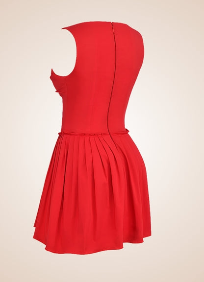 Women's Steampunk Overbust Corset Dress Red / M womens-steampunk-overbust-corset-dress-red