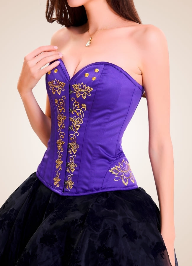 Women's Steampunk Purple Corset Purple / XL womens-steampunk-purple-corset-purple