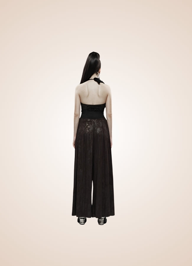 Women's Steampunk Wide Leg Pants Black / XL womens-steampunk-wide-leg-pants-black