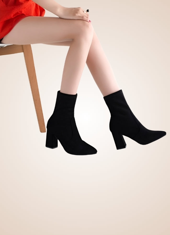 Women's Thick Heel Ankle Boots Black / 9.5 womens-thick-heel-ankle-boots-black