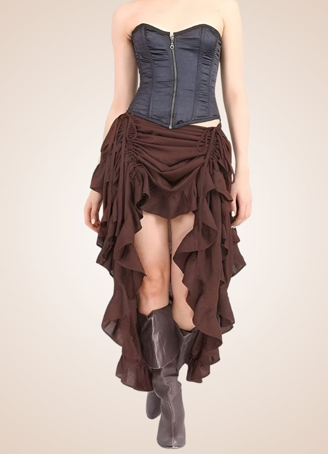 Women's Vintage Renaissance Skirt Brown / 5XL womens-vintage-renaissance-skirt-brown