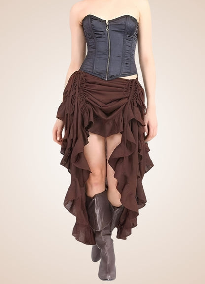 Women's Vintage Renaissance Skirt Brown / 5XL womens-vintage-renaissance-skirt-brown