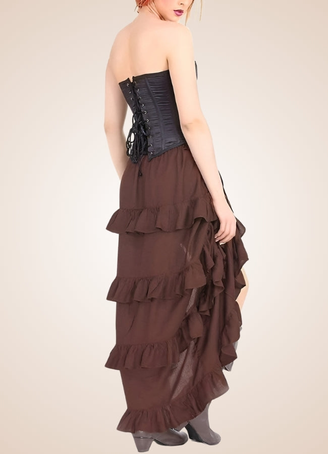 Women's Vintage Renaissance Skirt Brown / 5XL womens-vintage-renaissance-skirt-brown